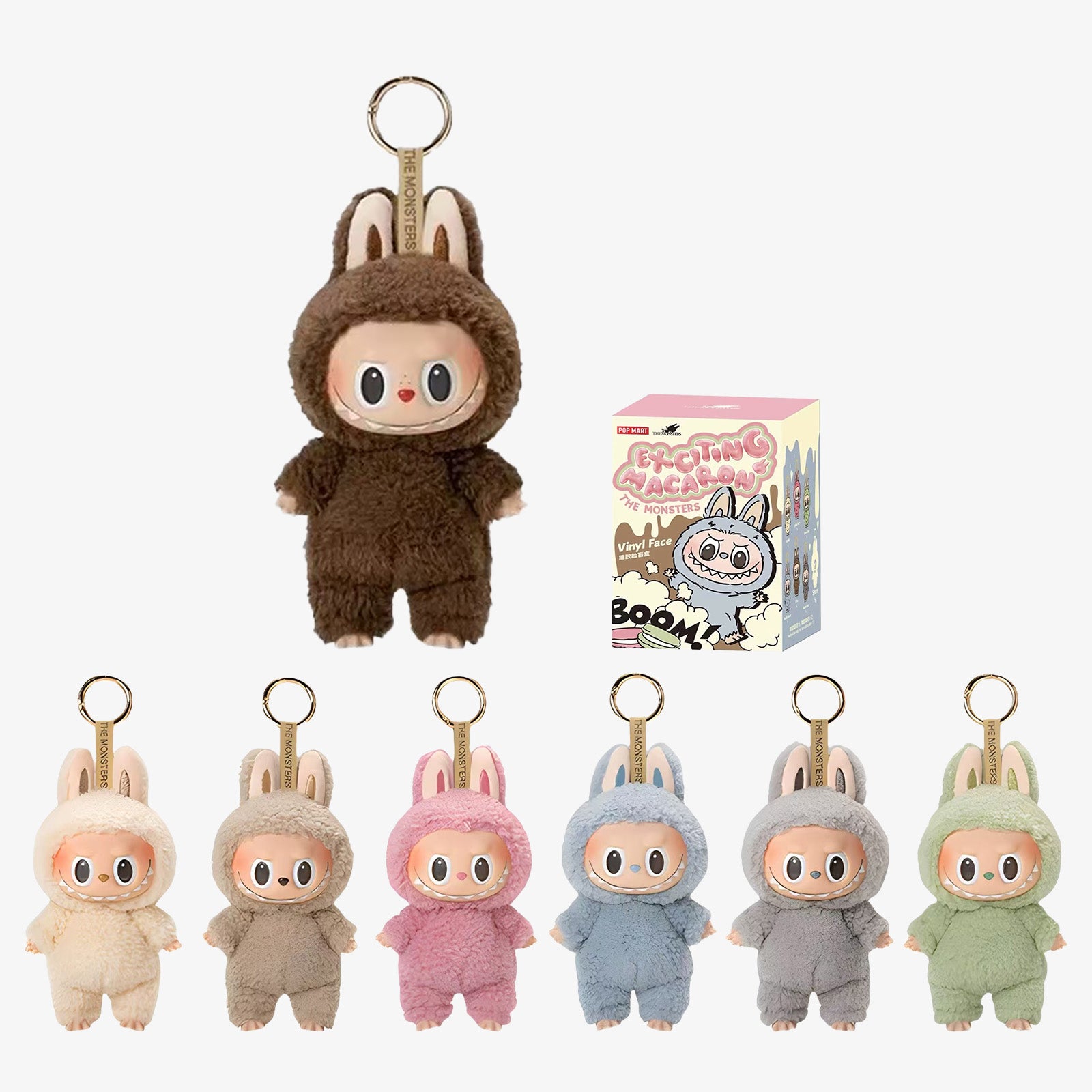 V1 The Monsters モンスターエキサイティングなマカロンシリーズぬいぐるみペンダントブラインドボックス