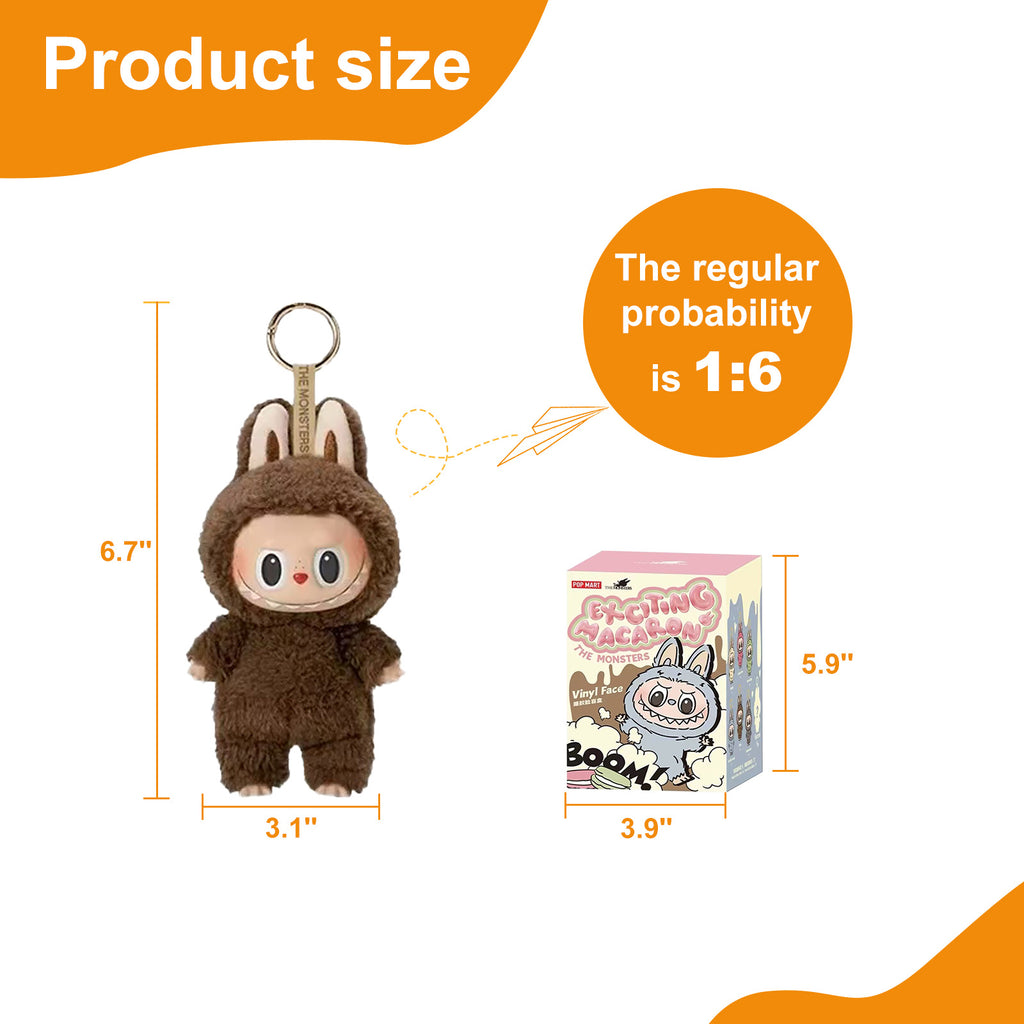 V1 The Monsters モンスターエキサイティングなマカロンシリーズぬいぐるみペンダントブラインドボックス