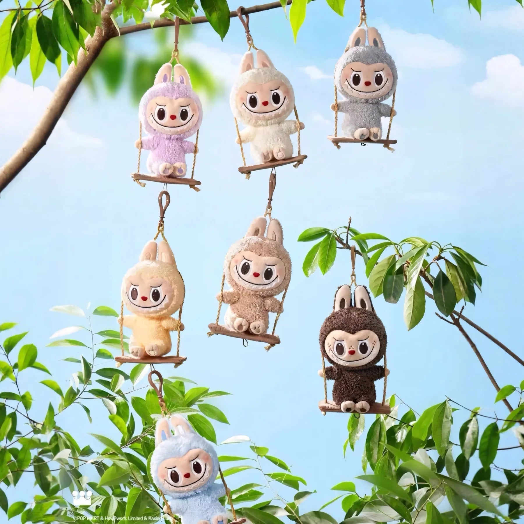 The Monsters Playing on the Swing Plush Pendant Blind Box & ブラコンをぶら下がるラブブ
